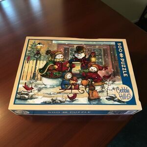 Cobble Hill Song for The Season Puzzle Snowman Caroling 500 PC